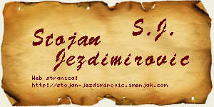 Stojan Jezdimirović vizit kartica